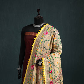 Ranihati Chapa Work Chanderi Silk Hand Embroidery Dupatta 03