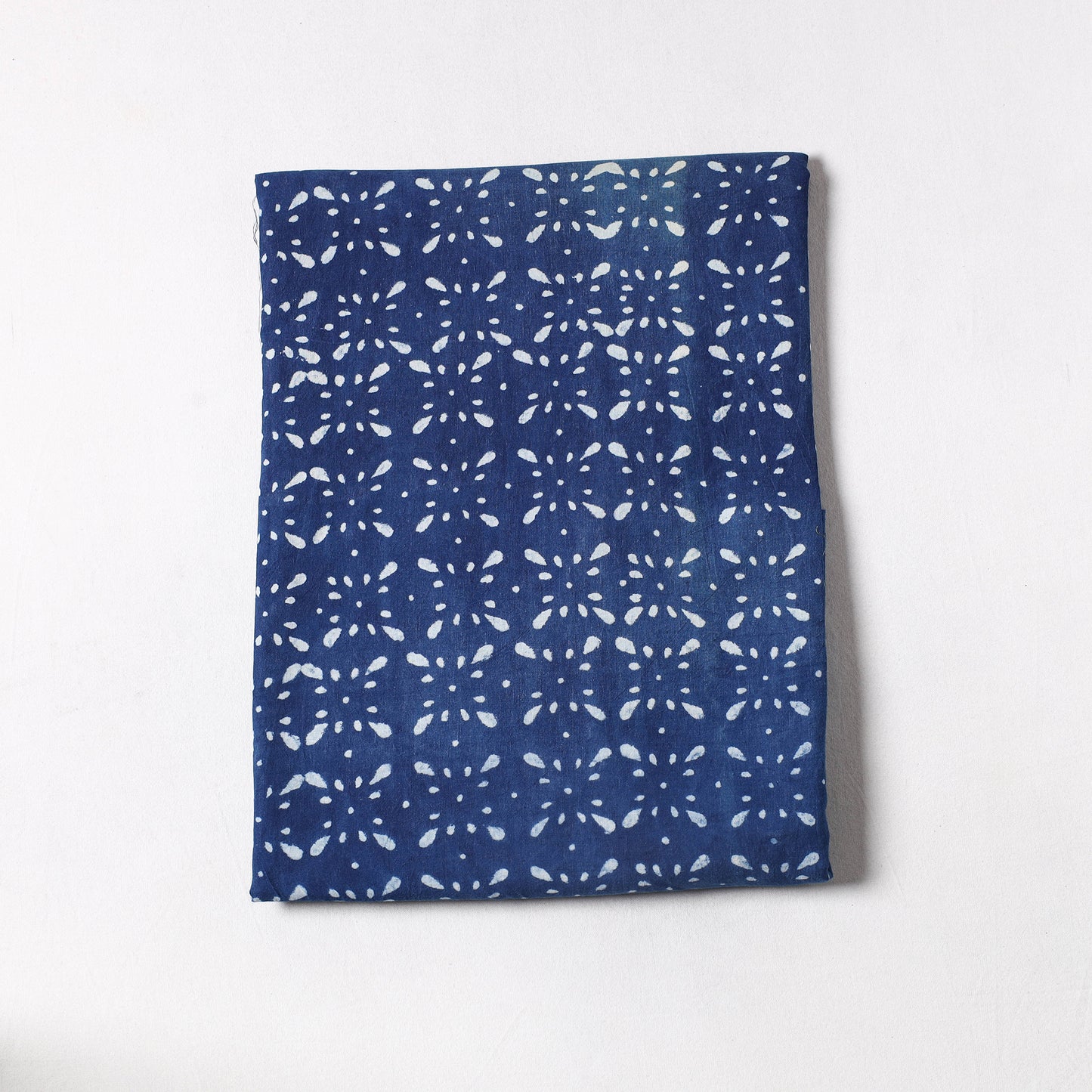 Blue - Indigo Bagru Dabu Block Printed Cotton Precut Fabric 43