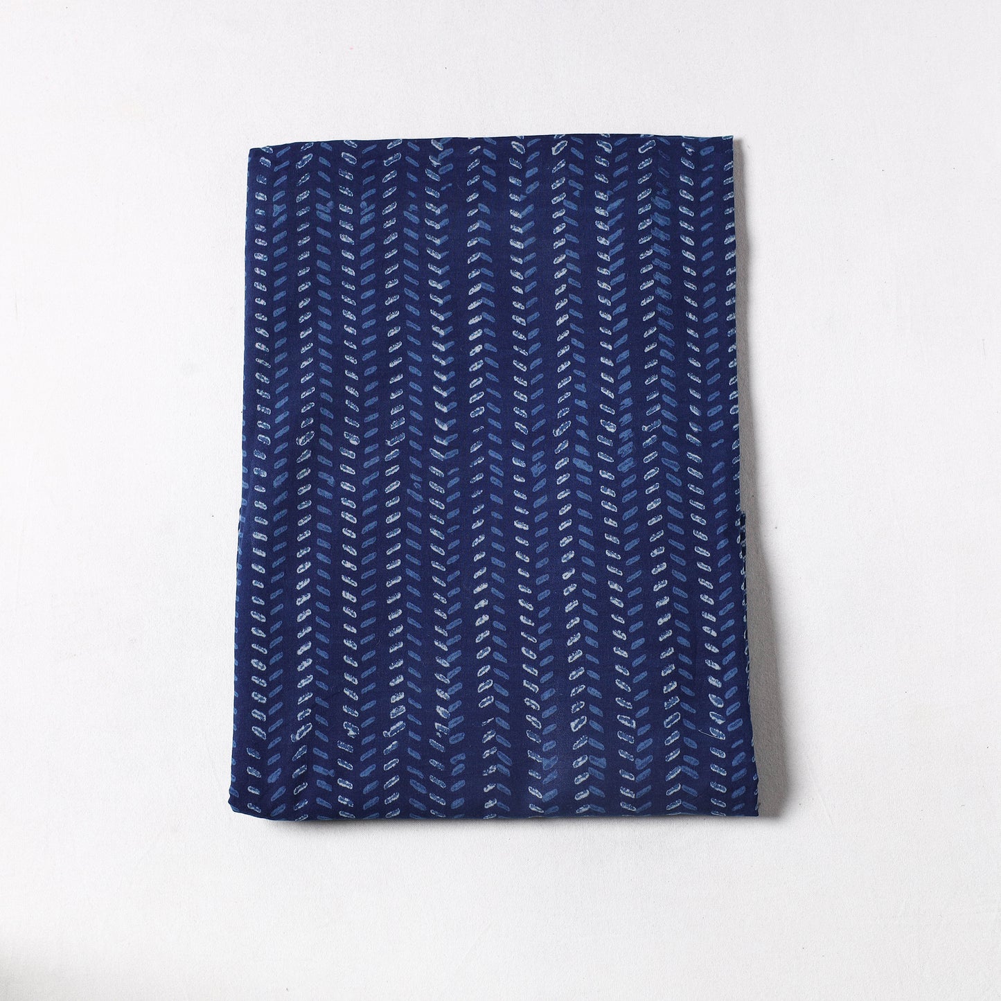 Blue - Indigo Bagru Dabu Block Printed Cotton Precut Fabric (2 meter) 46