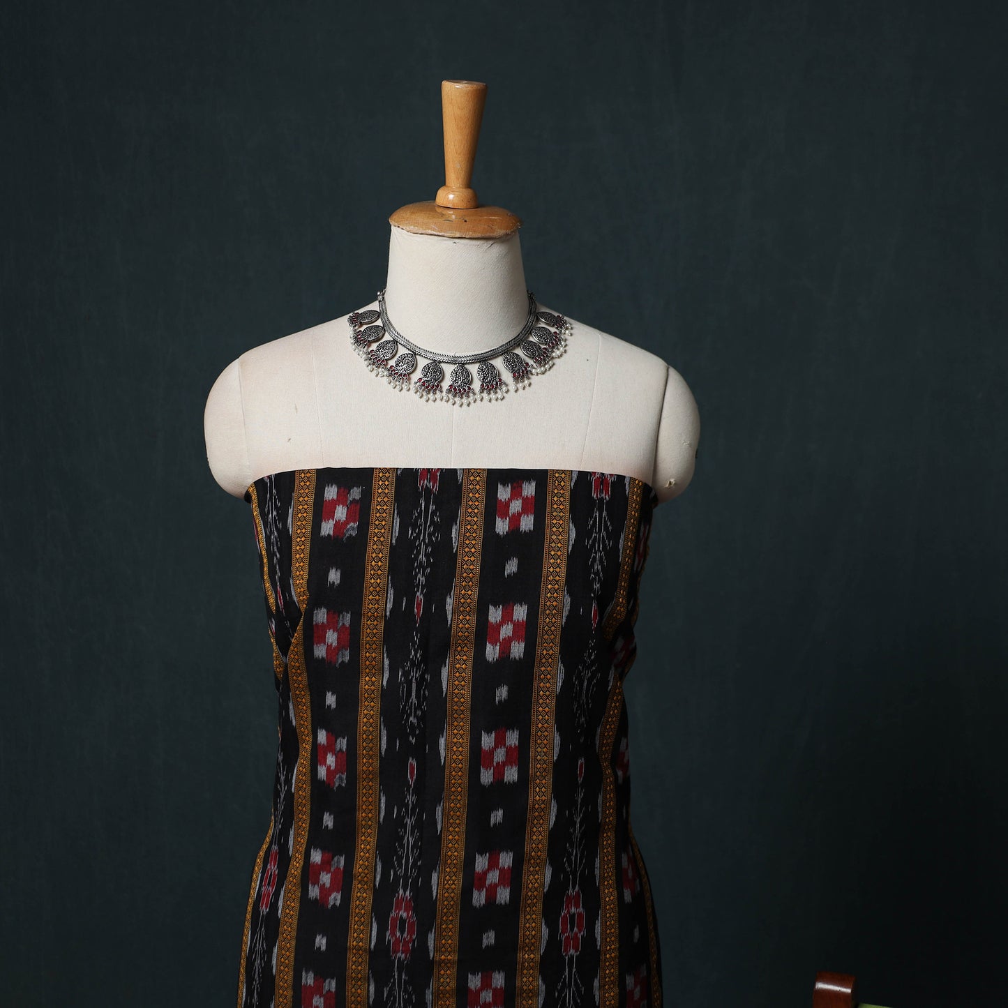 Handloom Cotton 3pc Unstitched Sambalpuri Ikat Dress Material Suit Set 17