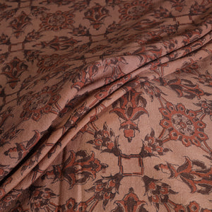 Handwoven Merino Wool Pedana Kalamkari Hand Block Print Natural Dyed Fabric 24