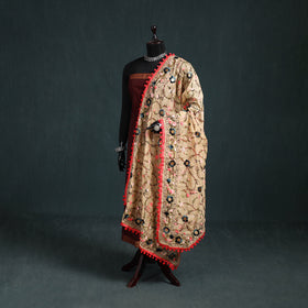 Ranihati Chapa Work Chanderi Silk Hand Embroidery Dupatta 08