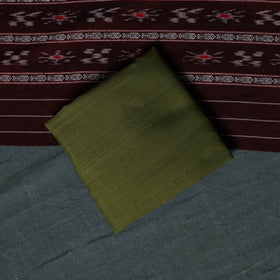 Handloom Cotton 3pc Unstitched Sambalpuri Ikat Dress Material Suit Set 19