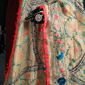 Ranihati Chapa Work Chanderi Silk Hand Embroidery Dupatta 10