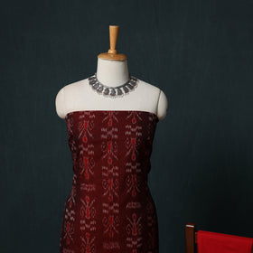 Handloom Cotton 3pc Unstitched Sambalpuri Ikat Dress Material Suit Set 20