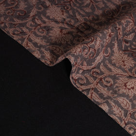 Handwoven Merino Wool Pedana Kalamkari Hand Block Print Natural Dyed Fabric 22