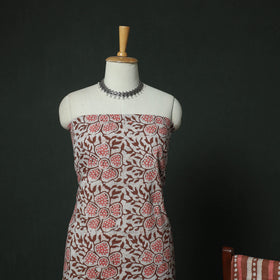 Hand Block Kutch Batik Print Cotton 3pc Unstitched Dress Material Suit Set 07