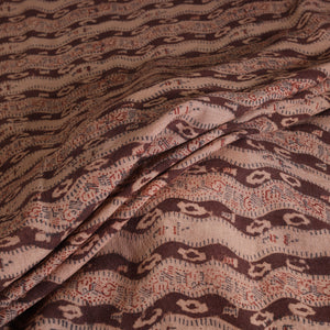 Handwoven Merino Wool Pedana Kalamkari Hand Block Print Natural Dyed Fabric 21