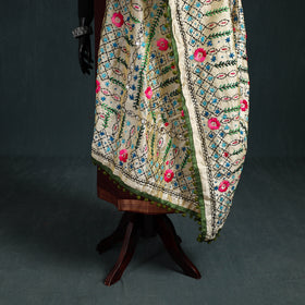 Ranihati Chapa Work Chanderi Silk Hand Embroidery Dupatta 13