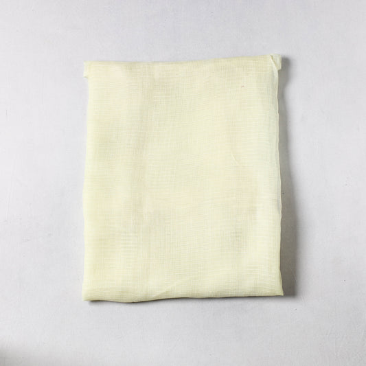 Yellow - Kota Doria Weave Plain Cotton Precut Fabric (1.6 meter) 64