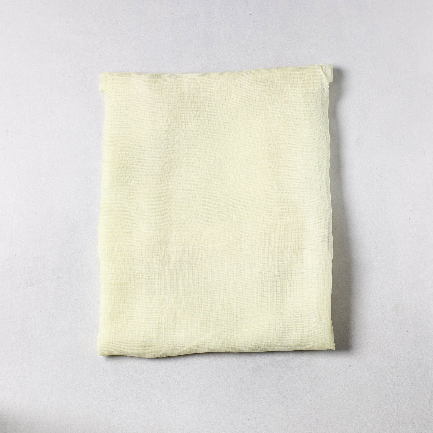 Yellow - Kota Doria Weave Plain Cotton Precut Fabric (1.6 meter) 64