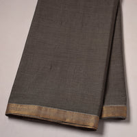 Black - Mangalagiri Handloom Cotton Nizam Zari Border Fabric 02