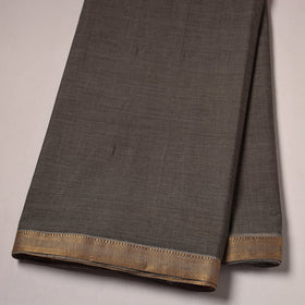  Grey Mangalagiri Cotton Fabric with Zari Border 