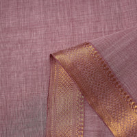 Purple - Mangalagiri Handloom Cotton Nizam Zari Border Fabric 03