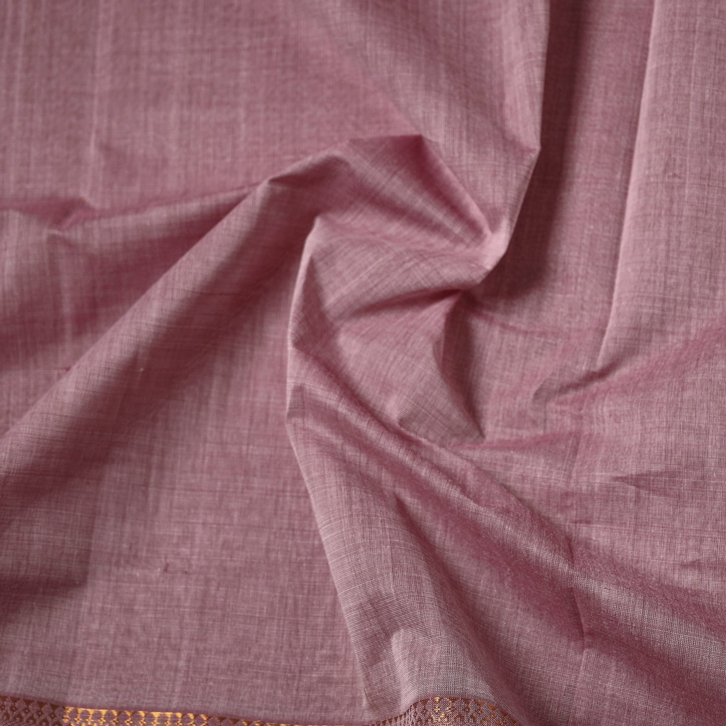 Purple - Mangalagiri Handloom Cotton Nizam Zari Border Fabric 03