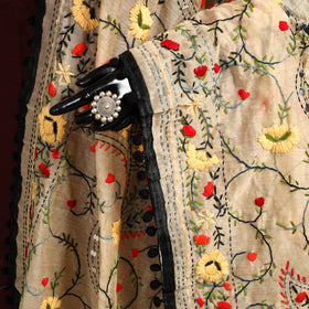 Ranihati Chapa Work Chanderi Silk Hand Embroidery Dupatta 17