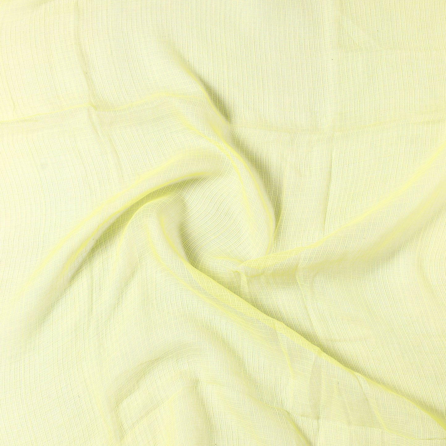 Yellow - Kota Doria Weave Plain Cotton Precut Fabric (2 meter) 67