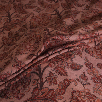 Handwoven Merino Wool Pedana Kalamkari Hand Block Print Natural Dyed Fabric 18