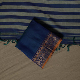 Dharwad Cotton 3pc Unstitched Dress Material Suit Set with Woven Border 84