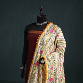 Ranihati Chapa Work Chanderi Silk Hand Embroidery Dupatta 19