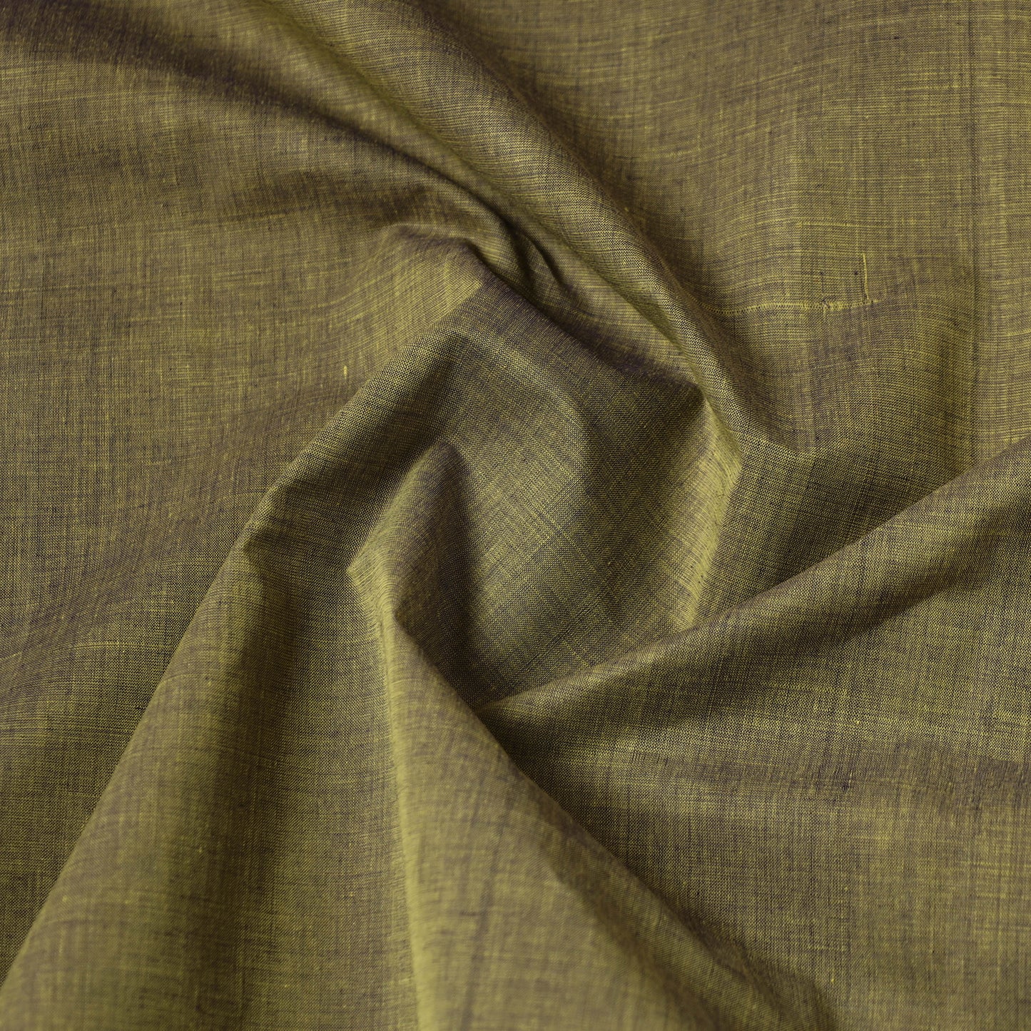 Green - Mangalagiri Handloom Cotton Nizam Zari Border Fabric 05