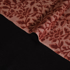 Handwoven Merino Wool Pedana Kalamkari Hand Block Print Natural Dyed Fabric 17