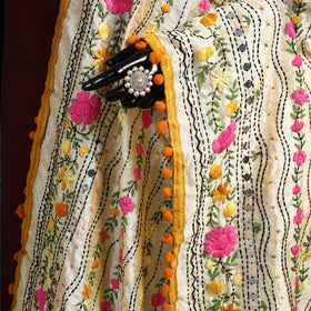 Ranihati Chapa Work Chanderi Silk Hand Embroidery Dupatta 19