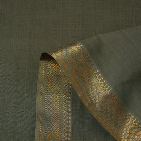  Green Mangalagiri Cotton Fabric with Zari Border 