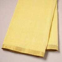 Yellow - Mangalagiri Handloom Cotton Nizam Zari Border Fabric 07