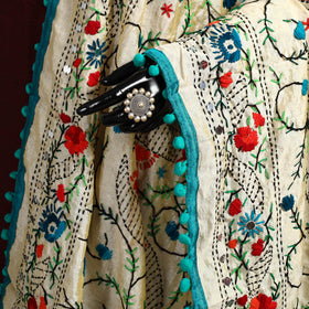 Ranihati Chapa Work Chanderi Silk Hand Embroidery Dupatta 20