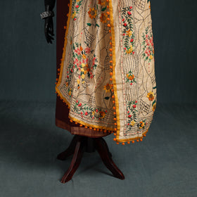 Ranihati Chapa Work Chanderi Silk Hand Embroidery Dupatta 21