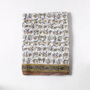 White - Sanganeri Block Printed Kota Doria Cotton Precut Fabric (2 meter) 79
