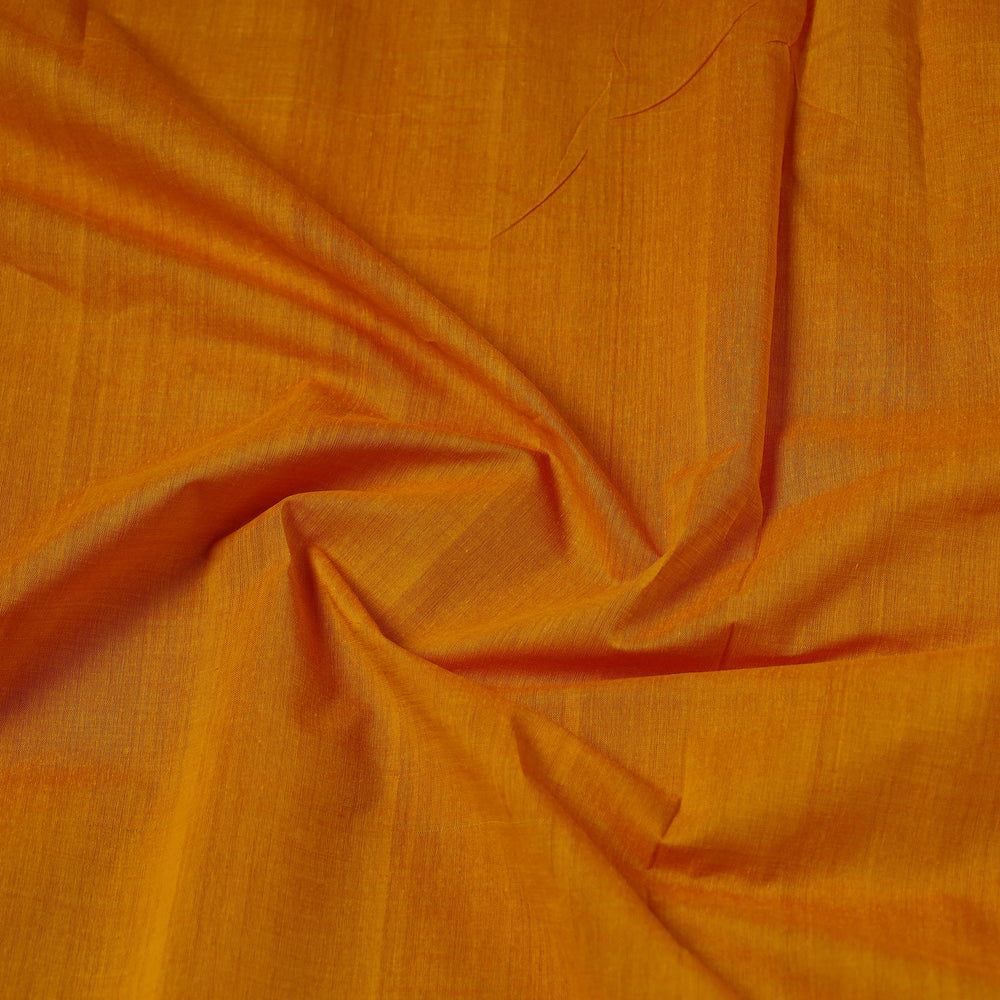 Orange - Mangalagiri Handloom Cotton Nizam Zari Border Fabric 11