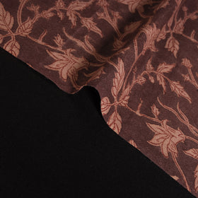 Handwoven Merino Wool Pedana Kalamkari Hand Block Print Natural Dyed Fabric 14