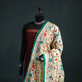 Ranihati Chapa Work Chanderi Silk Hand Embroidery Dupatta 24