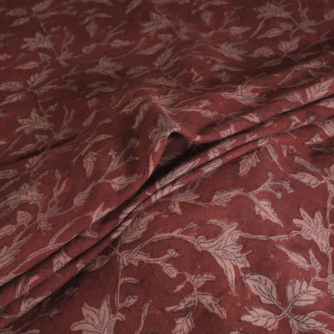 Handwoven Merino Wool Pedana Kalamkari Hand Block Print Natural Dyed Fabric 13