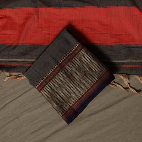 Dharwad Cotton 3pc Unstitched Dress Material Suit Set with Woven Border 79