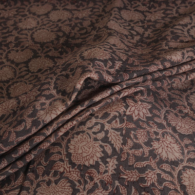 Handwoven Merino Wool Pedana Kalamkari Hand Block Print Natural Dyed Fabric 12