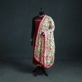 Ranihati Chapa Work Chanderi Silk Hand Embroidery Dupatta 27