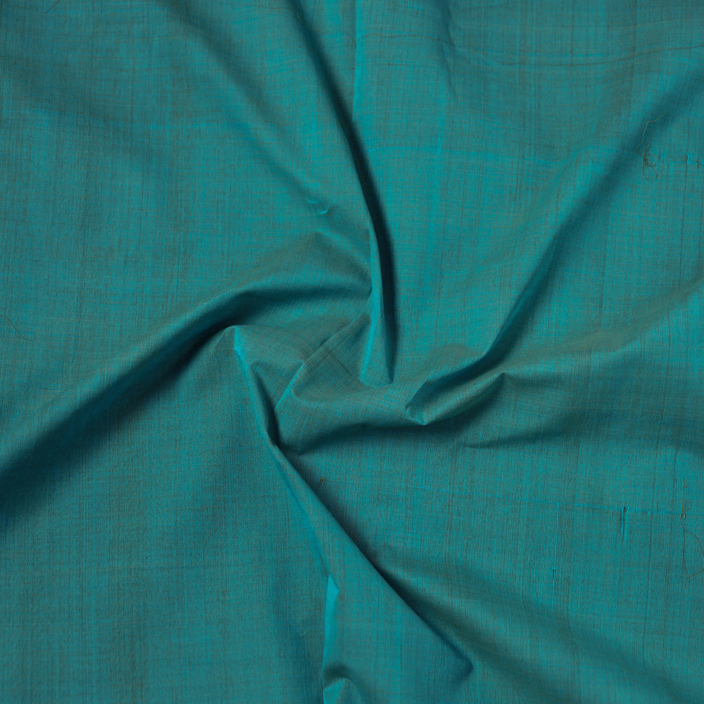 Green - Mangalagiri Handloom Cotton Nizam Zari Border Fabric 17