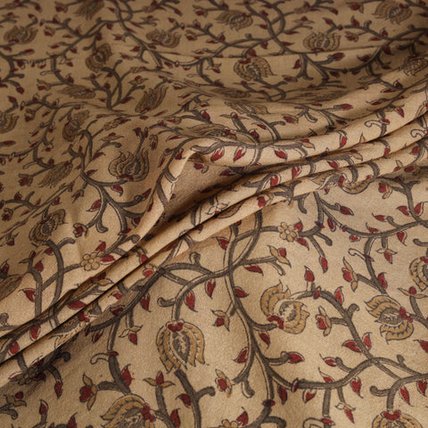 Handwoven Merino Wool Pedana Kalamkari Hand Block Print Natural Dyed Fabric 10