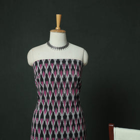Pochampally Ikat Woven Cotton 3pc Unstitched Dress Material Suit Set 01