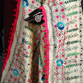 Ranihati Chapa Work Chanderi Silk Hand Embroidery Dupatta 29