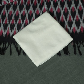 Pochampally Ikat Woven Cotton 3pc Unstitched Dress Material Suit Set 01