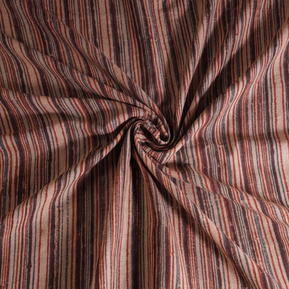 Handwoven Merino Wool Pedana Kalamkari Hand Block Print Natural Dyed Fabric 09