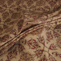 Handwoven Merino Wool Pedana Kalamkari Hand Block Print Natural Dyed Fabric 08