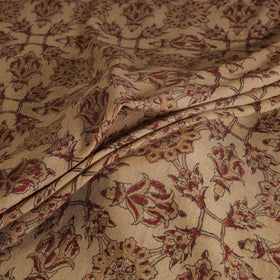 Handwoven Merino Wool Pedana Kalamkari Hand Block Print Natural Dyed Fabric 08