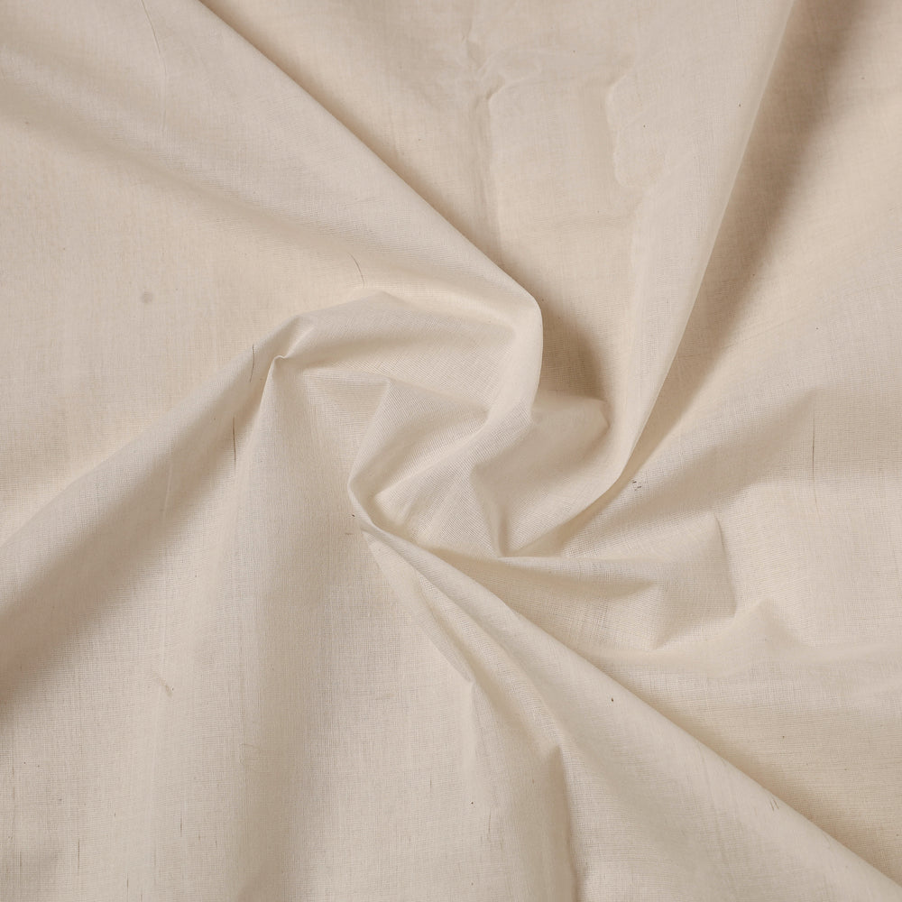 White - Mangalagiri Handloom Cotton Nizam Zari Border Fabric 19