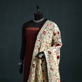 Ranihati Chapa Work Chanderi Silk Hand Embroidery Dupatta 31
