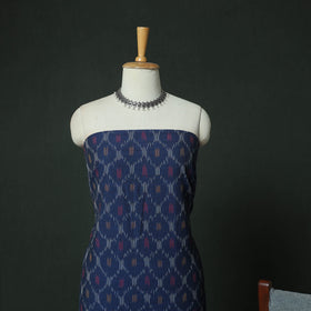 Pochampally Ikat Woven Cotton 3pc Unstitched Dress Material Suit Set 02